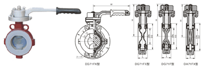 調(diào)節(jié)型四氟密封蝶閥 D41F、D71F 型 PN10~PN40